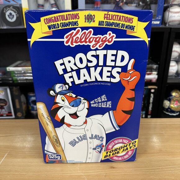 1992 Kelloggs Frosted Flakes TORONTO BLUE JAYS WORLD SERIES CHAMPIONS Sealed - Picture 1 of 6